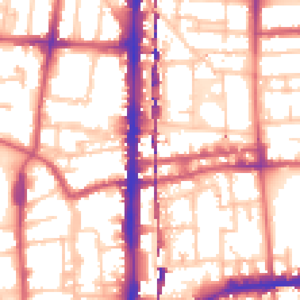 Daytime road noise heatmap for E2 8BF