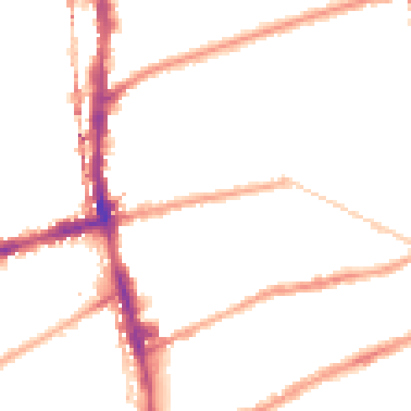 Night-time road noise heatmap for E2 9AT