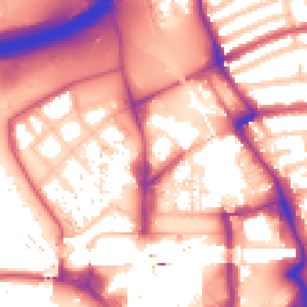 Daytime road noise heatmap for E20 1AB