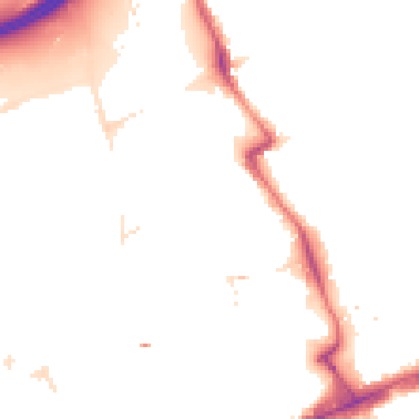 Night-time road noise heatmap for E20 1BF