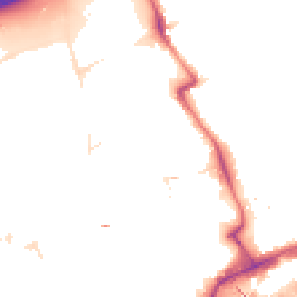 Night-time road noise heatmap for E20 1BT