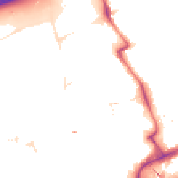 Night-time road noise heatmap for E20 1BX