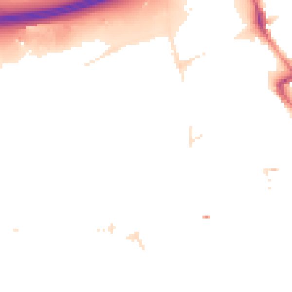 Night-time road noise heatmap for E20 1DL