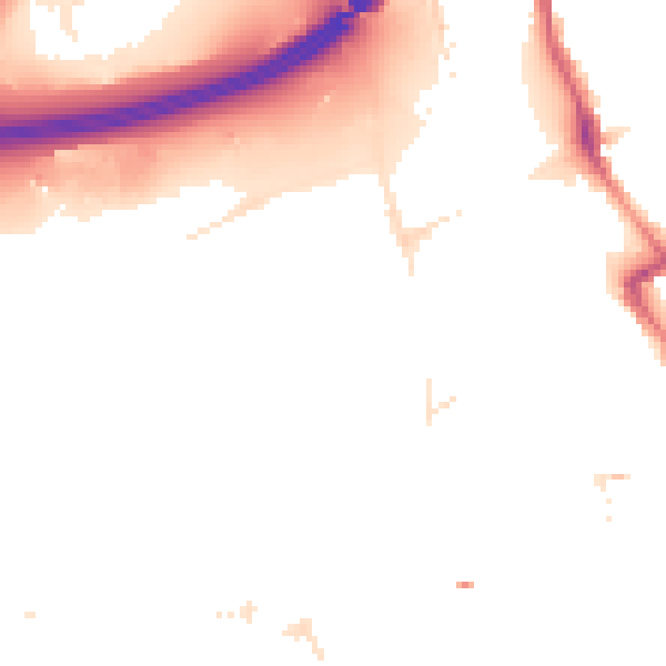 Night-time road noise heatmap for E20 1EF