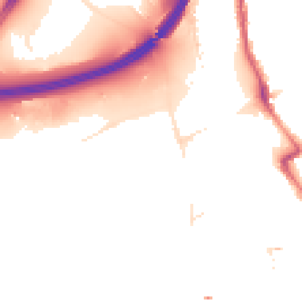 Night-time road noise heatmap for E20 1LE