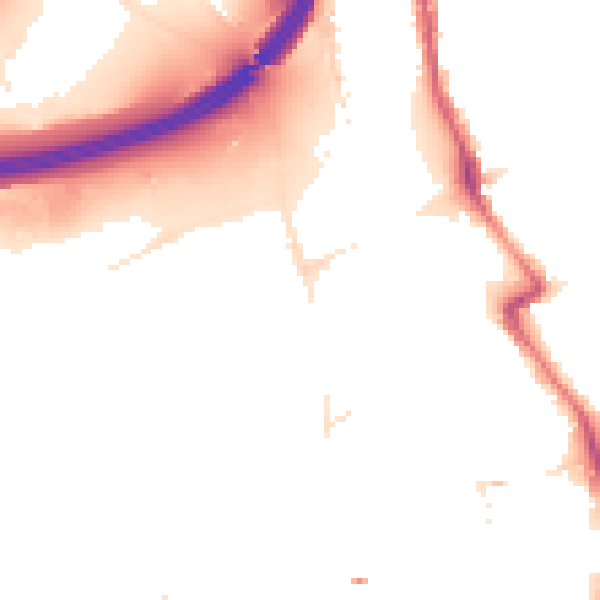 Night-time road noise heatmap for E20 1LY