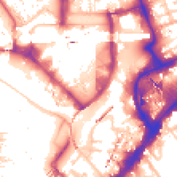 Daytime road noise heatmap for E20 1NX