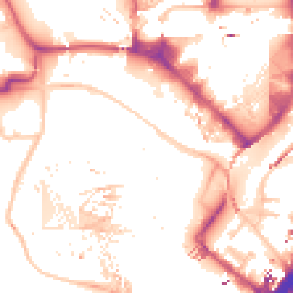 Daytime road noise heatmap for E20 2AS