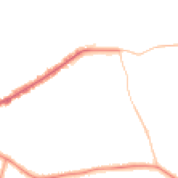 Night-time road noise heatmap for E4 6DA