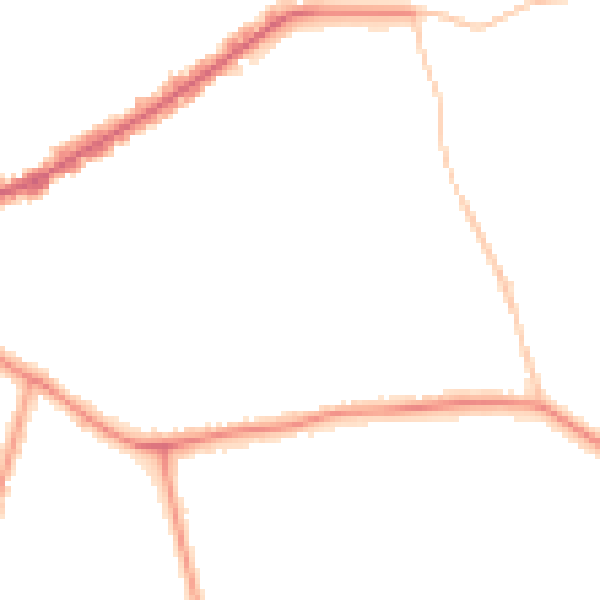 Night-time road noise heatmap for E4 6DF