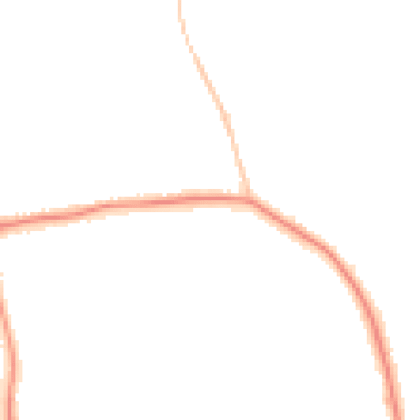 Night-time road noise heatmap for E4 6DN