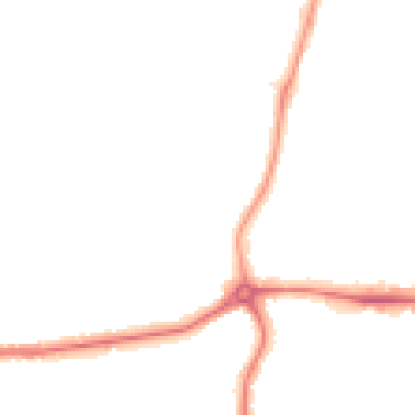 Night-time road noise heatmap for E4 6PF