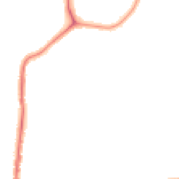 Night-time road noise heatmap for E4 6RW