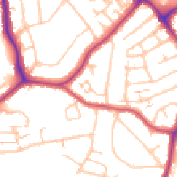 Daytime road noise heatmap for E4 6TX