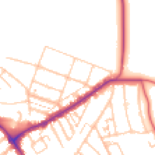 Daytime road noise heatmap for E4 7AB