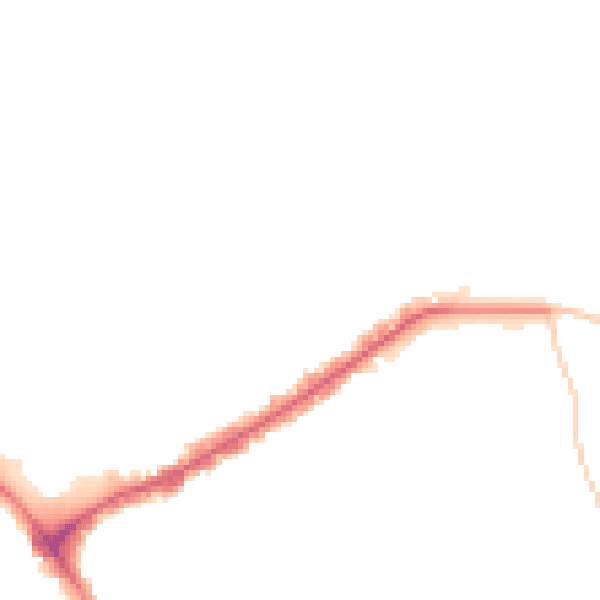 Night-time road noise heatmap for E4 7AB