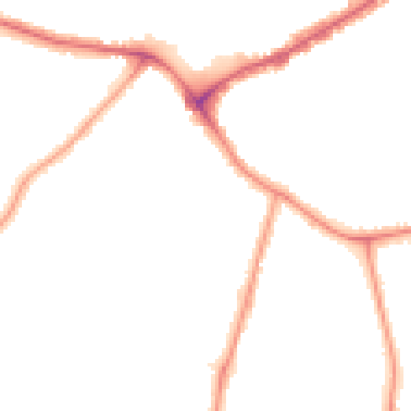 Night-time road noise heatmap for E4 7HL