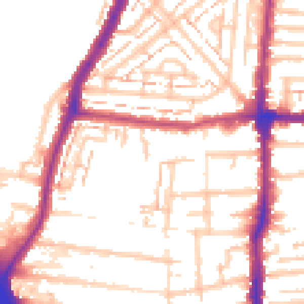 Daytime road noise heatmap for E4 8HR