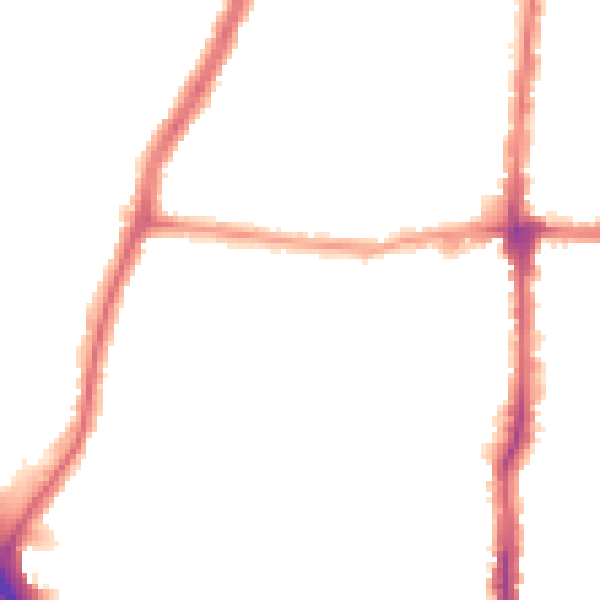 Night-time road noise heatmap for E4 8HR
