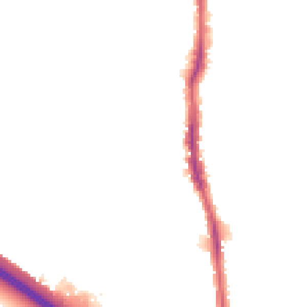Night-time road noise heatmap for E4 8LX