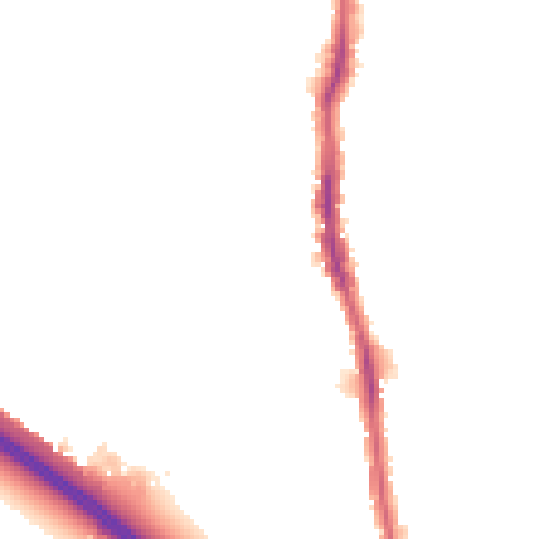Night-time road noise heatmap for E4 8ND