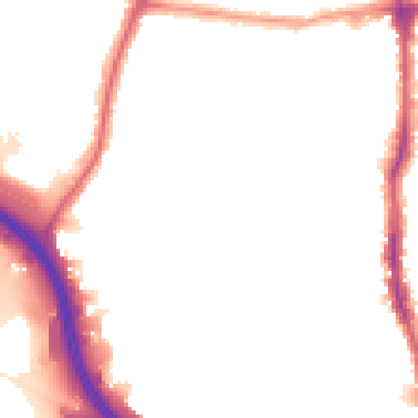 Night-time road noise heatmap for E4 8PD
