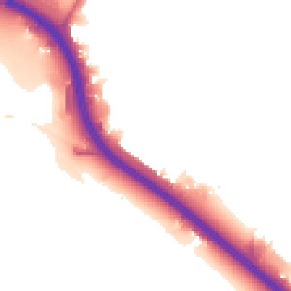 Night-time road noise heatmap for E4 8YL