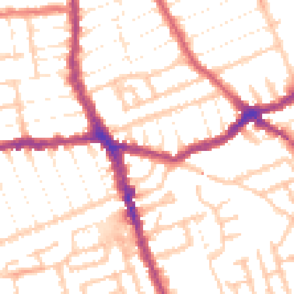 Daytime road noise heatmap for E6 1AD