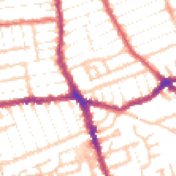 Daytime road noise heatmap for E6 1AL