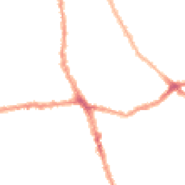 Night-time road noise heatmap for E6 1AL