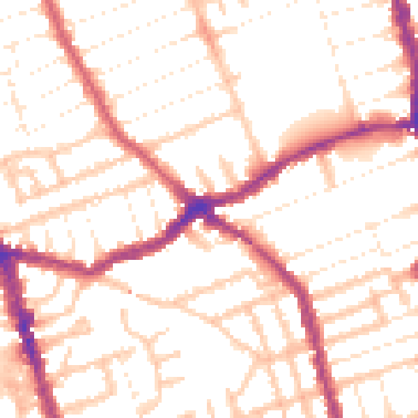 Daytime road noise heatmap for E6 1BF