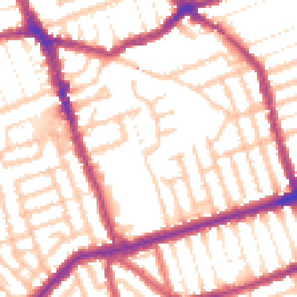Daytime road noise heatmap for E6 1DN