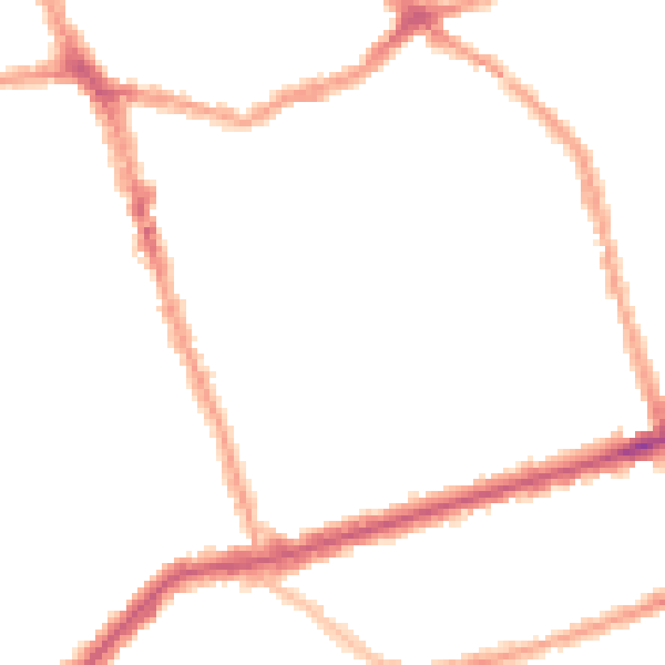 Night-time road noise heatmap for E6 1DN