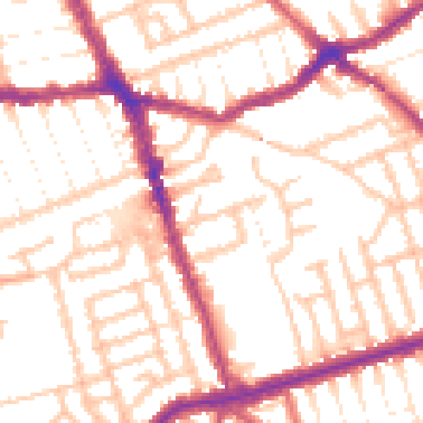 Daytime road noise heatmap for E6 1DT