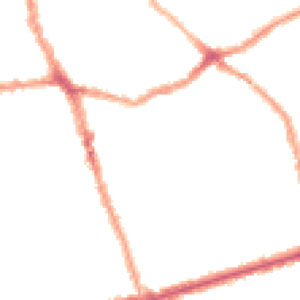Night-time road noise heatmap for E6 1DW