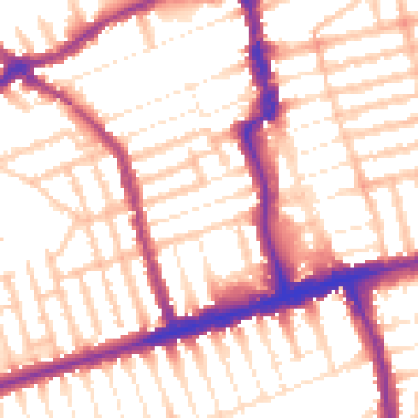 Daytime road noise heatmap for E6 1LN
