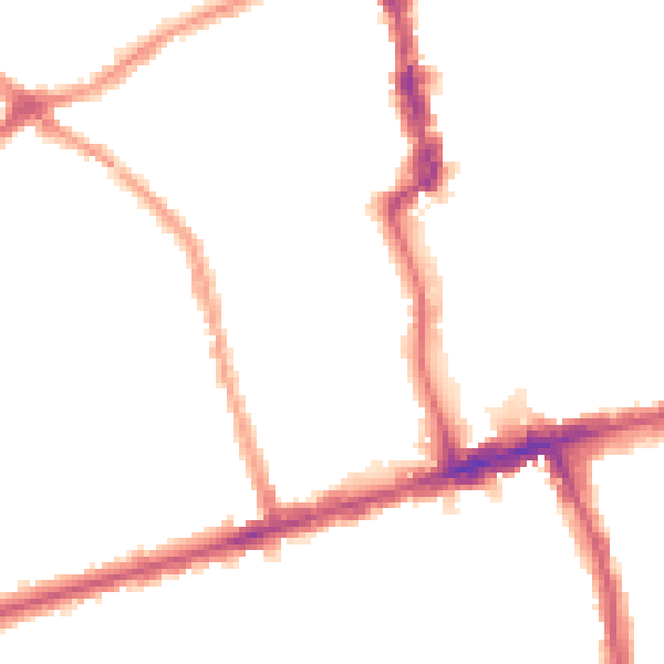 Night-time road noise heatmap for E6 1LN