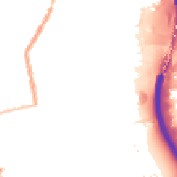 Night-time road noise heatmap for E6 2AL