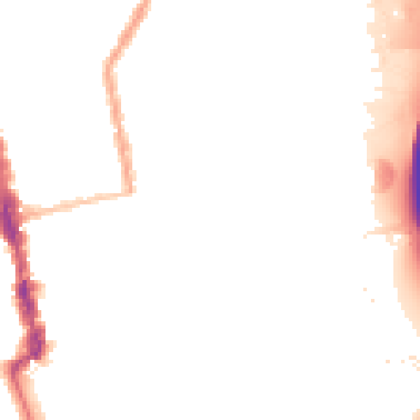Night-time road noise heatmap for E6 2AQ