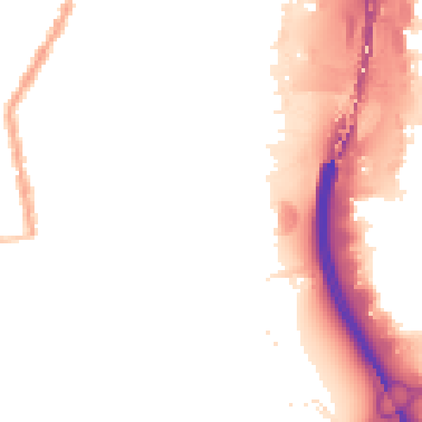 Night-time road noise heatmap for E6 2AR