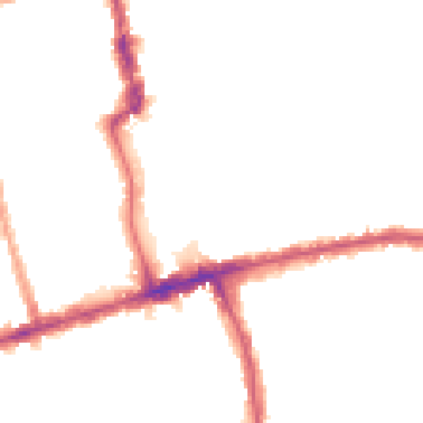 Night-time road noise heatmap for E6 2BF