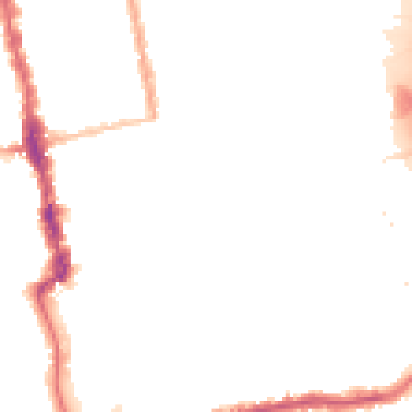Night-time road noise heatmap for E6 2BT