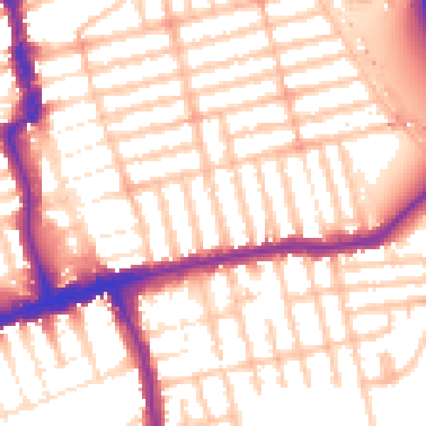 Daytime road noise heatmap for E6 2BZ
