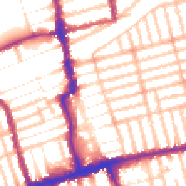 Daytime road noise heatmap for E6 2EH