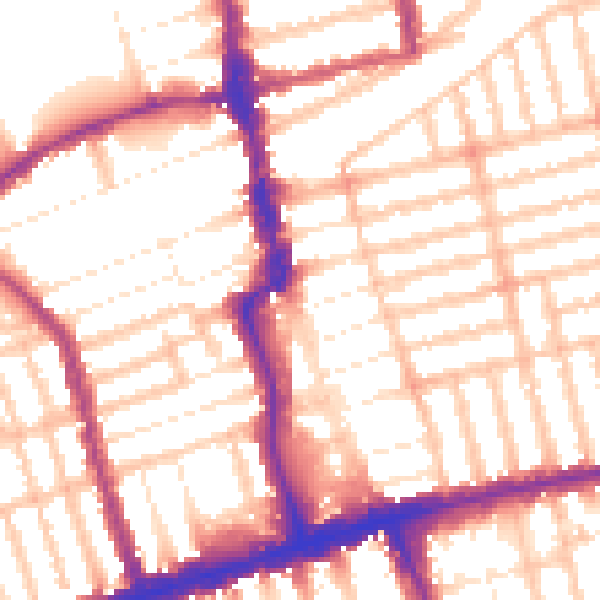 Daytime road noise heatmap for E6 2HT