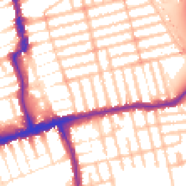 Daytime road noise heatmap for E6 2LQ