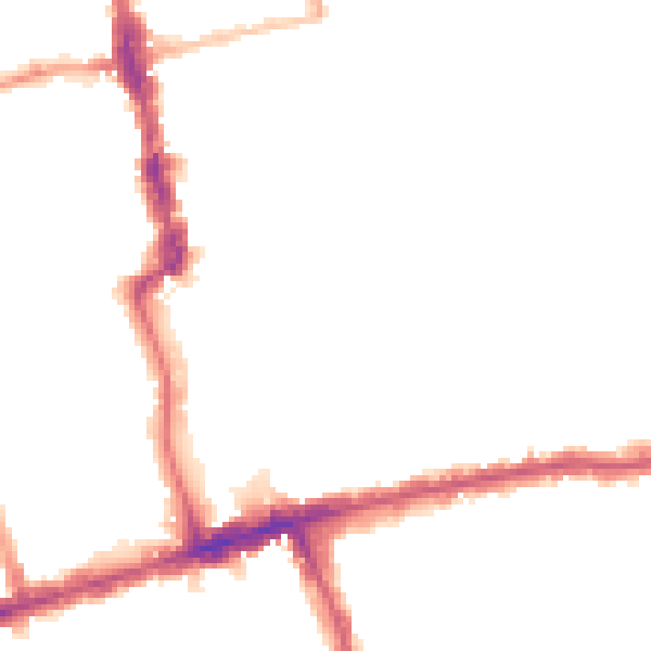 Night-time road noise heatmap for E6 2NA