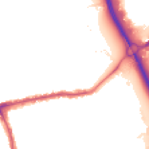 Night-time road noise heatmap for E6 2NS