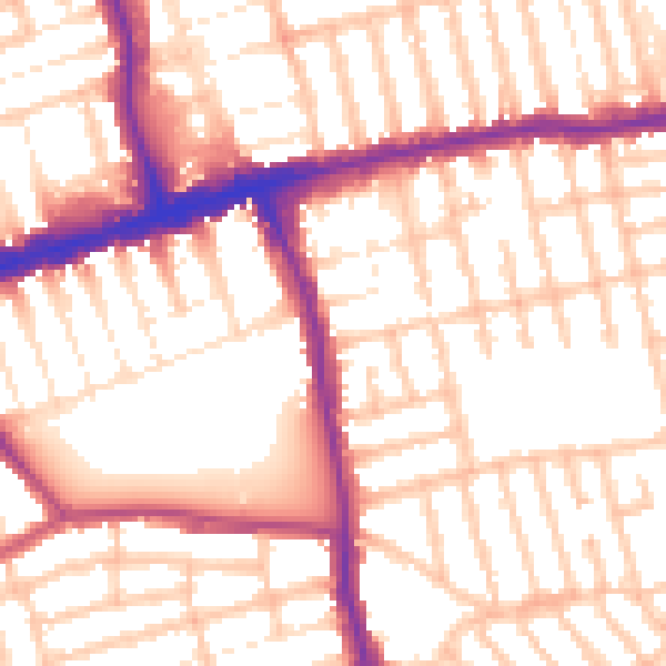 Daytime road noise heatmap for E6 2RH
