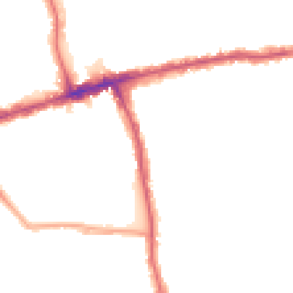 Night-time road noise heatmap for E6 2RH